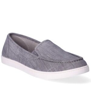 NWT Time and Tru Women's Surf Moc Grey 9 Wide Width, Textile Upper